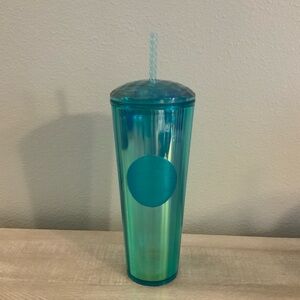 Starbucks turquoise blue kaleidoscope dome cup tumbler 2021 venti 24oz NEW